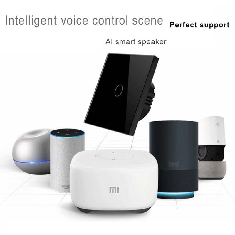 ZUCZUG Wifi Luxury Wall Touch Sensor Switch Smart Light Switch Control Timing Switch Compatible With Alexa Google Home - EU 123