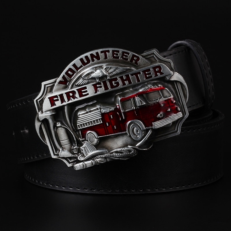 Cool men's belt firefighter profession fire truck buckle fire dept badge fire brigade sign firemen belt fire fighter volunteer