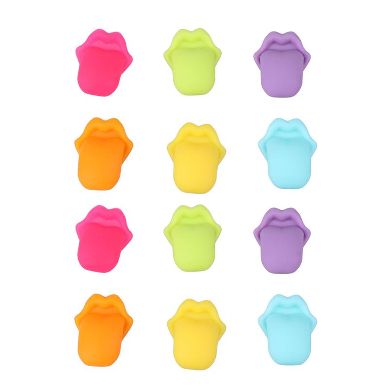 12pcs Glass Cup Marker Lovely Glass Identifier Glass Identification Marker Glass Cup Sign for Home Banquet