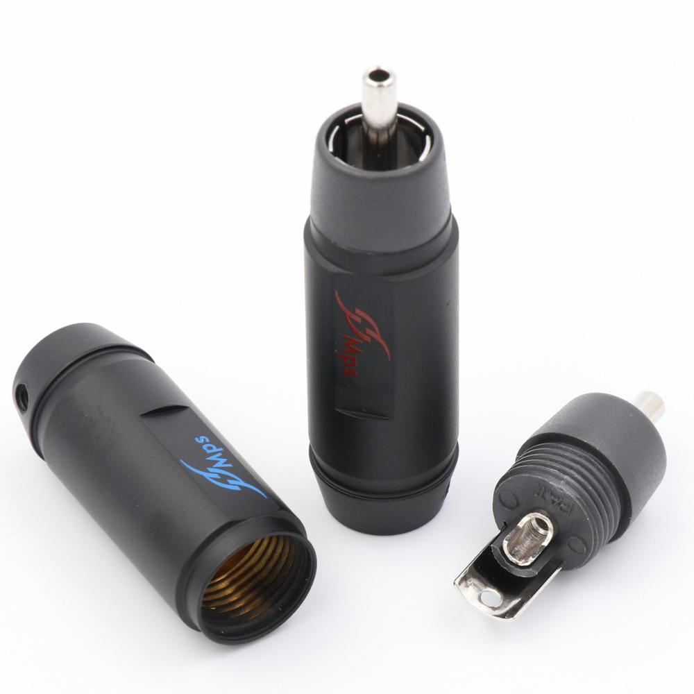 MPS 8G/10G conector RCA conector de señal para CD DVD amplificador DAC oro /rodio plateado cobre