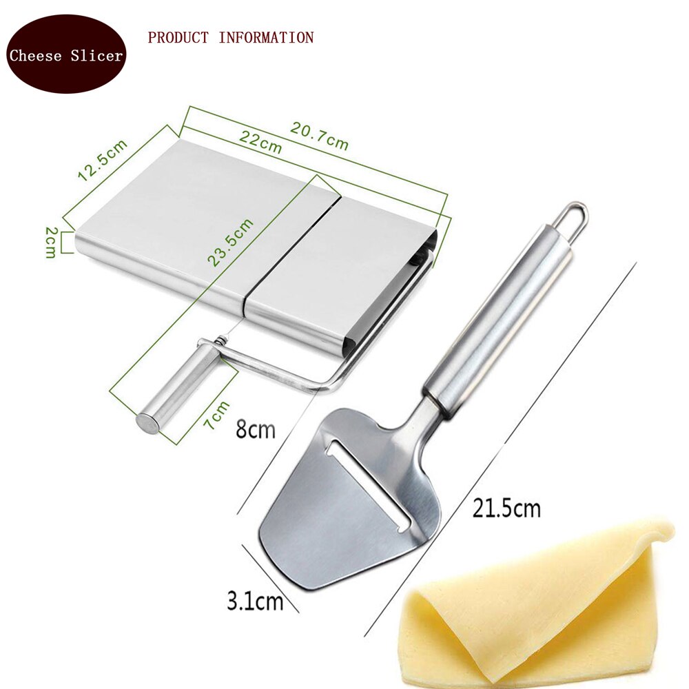 1PC Cheese Slicer Stainless Steel Cheese Slicer Cheese Grater Cake Cutter Butter Kitchen Tools