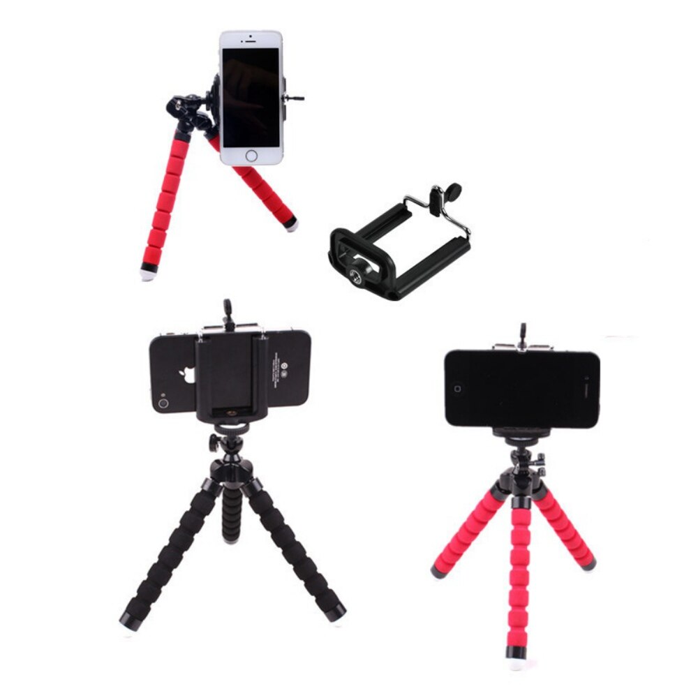 Geartronics Flexible Sponge Octopus Mini Tripod Shutter with clip For iPhone mini Camera Tripod Phone Holder clip stand