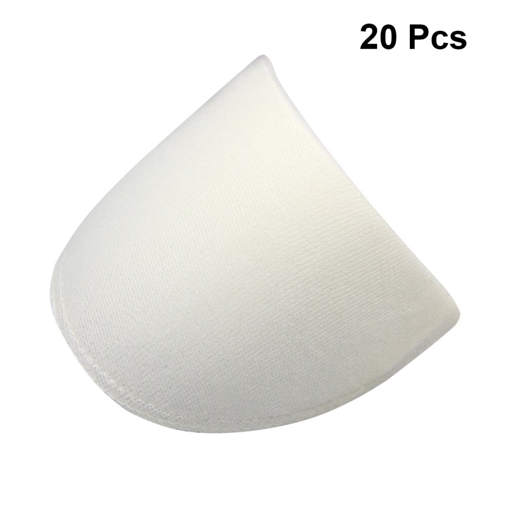 20 Pair Practical Shoulder Pads Convenient Sewing Sponge Pads Useful Shoulder Pad for Blazer Clothes (Black and White, 10x18x1.5: White