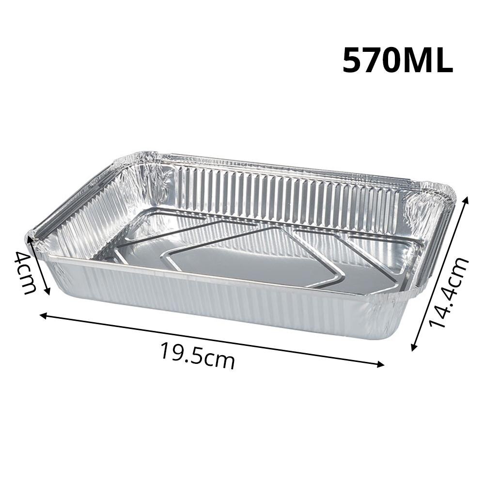 Lot de 10 bacs de récupération de graisse jetables en aluminium pour barbecue: B570ml