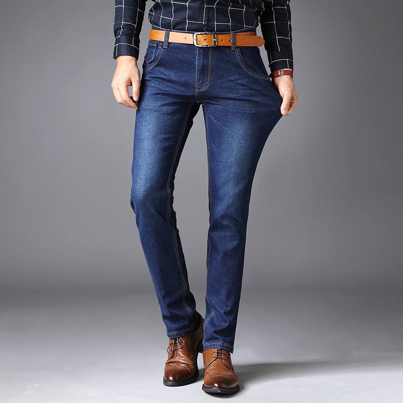 Herrejeans slim fit ripped jeans til mænd mærke tøj denim straight biker jeans plus størrelse
