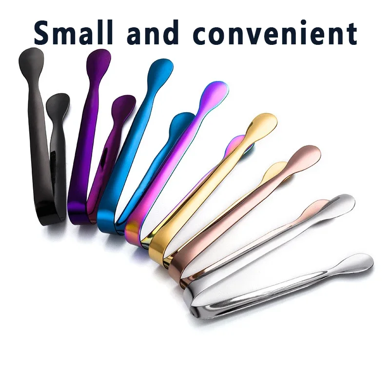 Pinza de hielo de acero inoxidable para pan, comida, Clip para barbacoa, abrazadera para hielo, barra de herramientas, accesorios de cocina, 10,8 cm