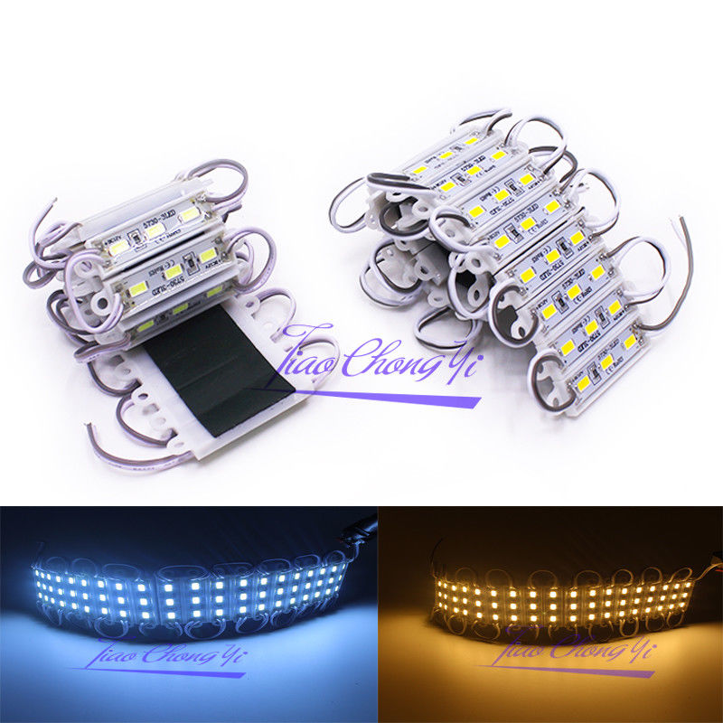 100pcs 5630 3 LED Modules White / warm white Mini Type Module Waterproof IP65 DC12V Free Ultra Bright