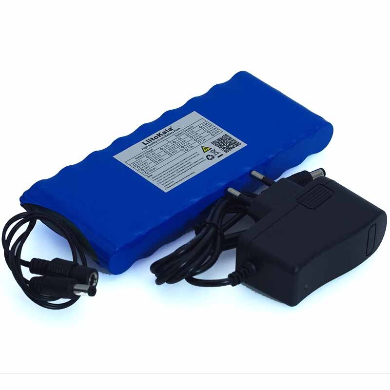 12 v 9.8Ah 9800 mah 18650 Oplaadbare batterijen 12 v Li-Ion batterij Bescherming Boord CCTV Monitor batterij + 12.6 v 1A Charger