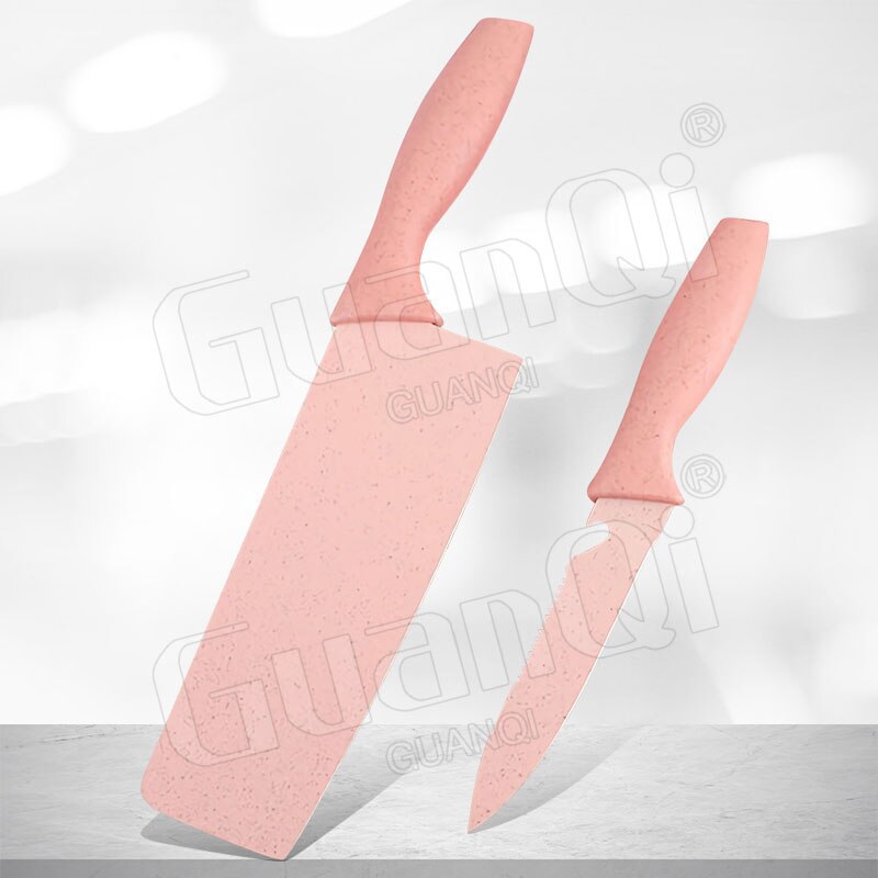 Santoku-cuchillo de cocina de acero inoxidable, herramienta de pelado de 5, 7 y 8 pulgadas, para Chef, carne, pescado: 2PCS-C
