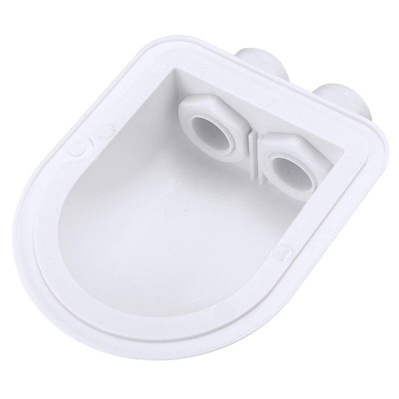 White Double Cable Entry Gland Roof Top Solar Panel Gland Box For RV Boat Accessories Roof Cable Gland Box