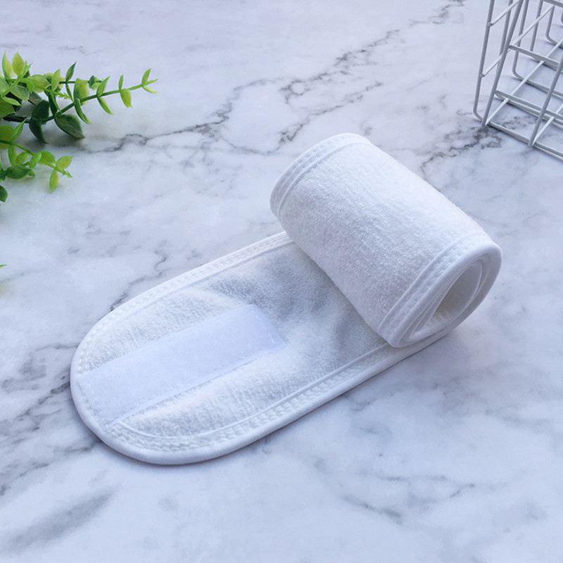 Hoofdbanden Verstelbare brede haarband Yoga Spa Bad Douche Make-up Wassen Gezicht Cosmetische hoofdband voor dames Dames Make-up accessoires: WHITE