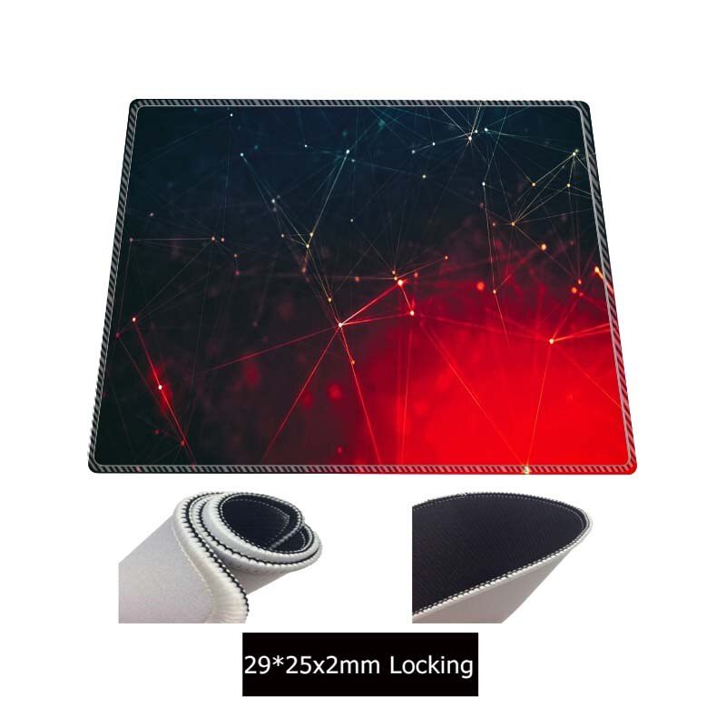 MRGBEST Gaming Mouse Pad Red and Black All Size RGB and Large Desktop Mat with Precision Weaving Cloth for Home and Office: NO LED 250X290X2MM