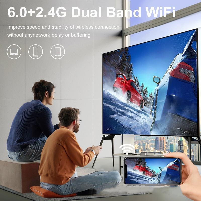 WUDUNG Z11 HD 720P Portable Projector Auto Keystone Dual-Band WiFi Compact For Movies Gaming Built-in Speaker