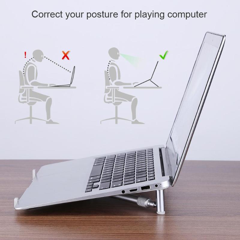 Yleiskäyttöinen alumiiniseos kannettavan tietokoneen teline teline jäähdytysteline telakka pc pad kannettava pöytä tablettituki macbookin pidikkeelle
