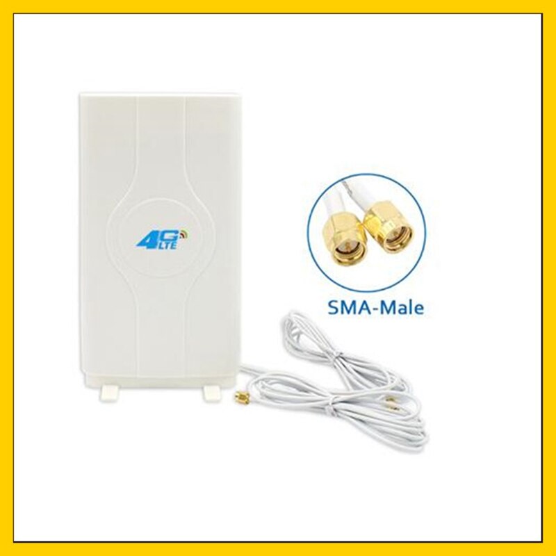 4g lte antena para huawei b593 b890 b890 4g lte wifi roteador cpe antena dupla sma-conector macho