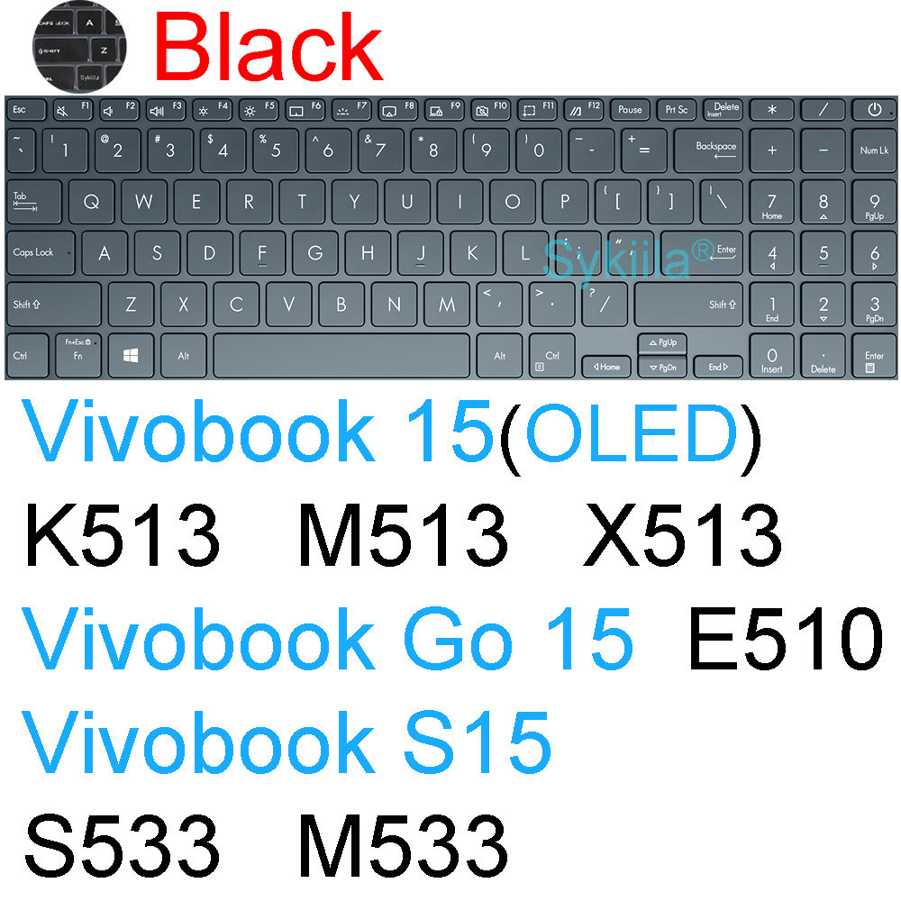 Housse de clavier pour ASUS Vivobook 15 Pro 15X OLED GO S S15 N6506 S5507 S5506 M5506 X1505 M1505 K3504, coque de protection en Silicone: YELLOW