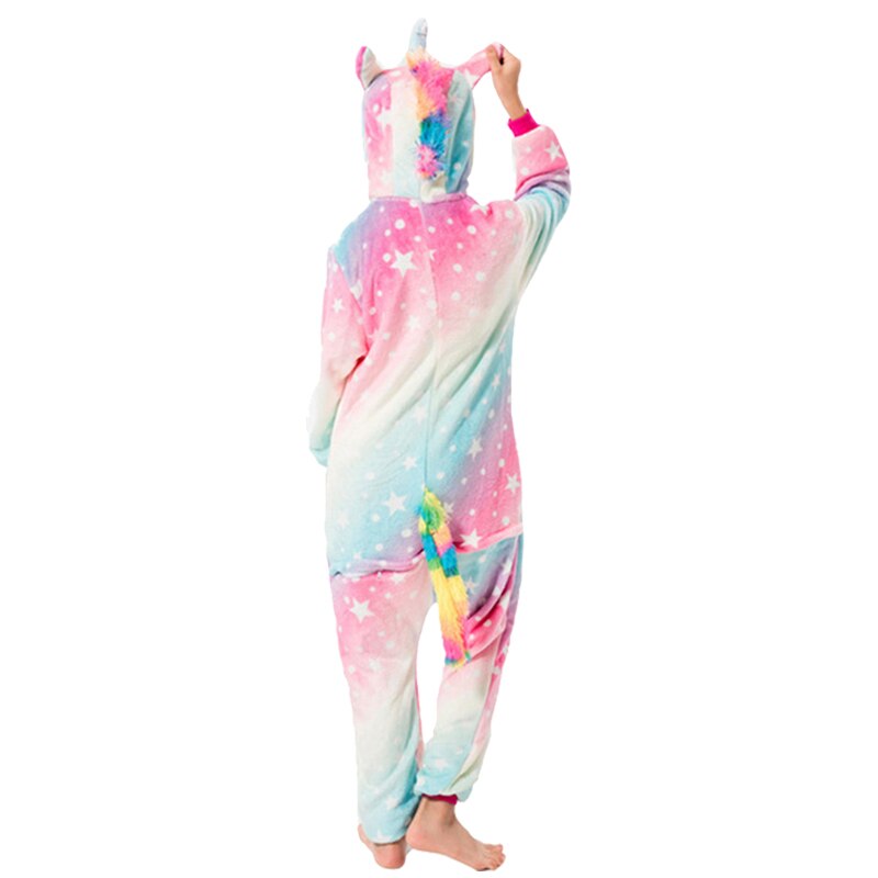 Jenter gutter vinter kigurumi stitch pyjamas enhjørning tegneserie anime onesies barn nattøy flanell varm jumpsuit barn pyjamas