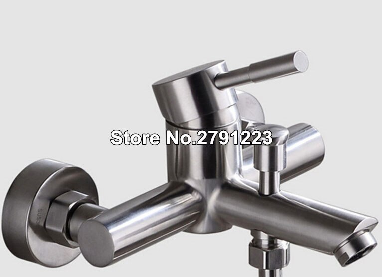 Brand Stainless Steel Bathroom Shower Tub Faucet Wall-mounted Faucet Bathroom Wall Mount 8" Rainfall Shower Faucet system