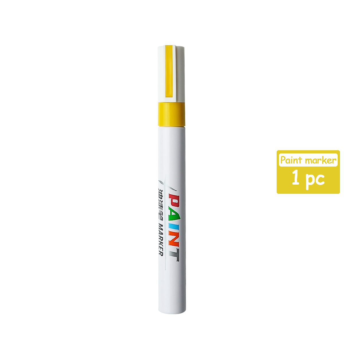 8 farben/einstellen Stoff Farbe Marker Stift Kleidung Textil DIY Handwerk T-Shirt Graffiti Pigment Malerei Stift Schule & büro Bahnhof: Gelb