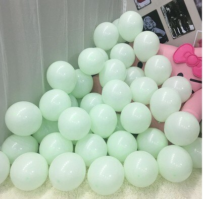 50 /100pcs 10inch Multicolor Pastel Candy Balloons Wedding Baloons Round Macaron Balloon Arch Decoration BirthdayParty Balloons: Makron green / 50pcs