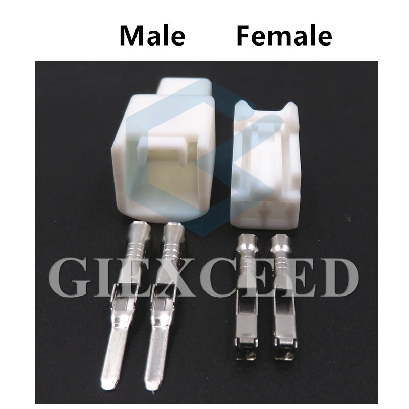 2 Sets 2 Pin Automotive Wiring Connector Auto 90980-12498 Cigarette Lighter Wire Harness Socket For Toyota Vios Levin