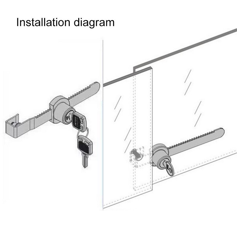 Kast Glazen Schuifdeur Lock Key Display Teller Lock Sliding Glazen Kast Lock Slotenmaker Levert Window Lock Mobiele