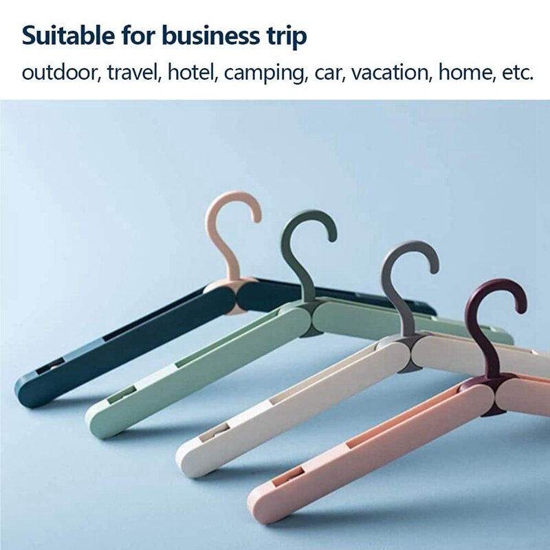 4Pcs Foldable Hanger Travel Hanger Portable Drying Rack Multifunctional Camping Hanger