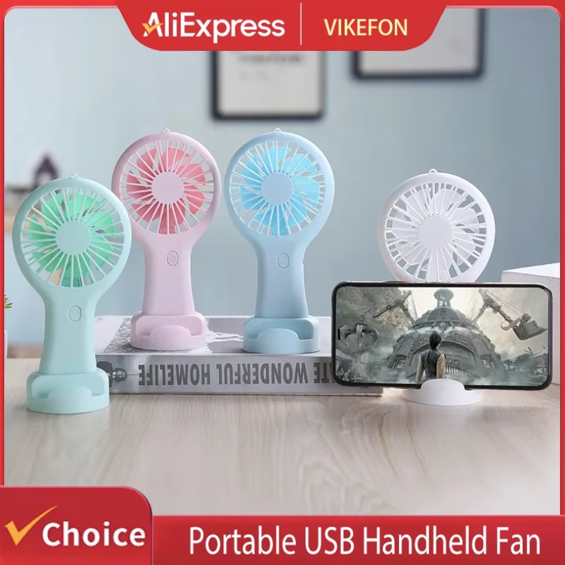 Draagbare handventilator met usb-oplaadfunctie, mini-ventilator met 3 snelheden, krachtige luchtstroom, bureauventilator, reisventilator, zakventilator, kleine handventilator met oplaadfunctie voor gaming.