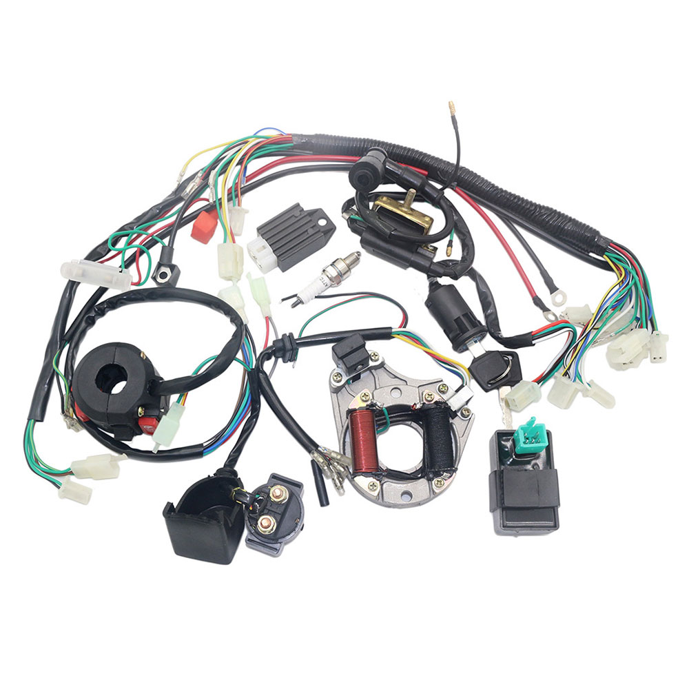 Motorcykel komplet elektricitet stator spole cdi ledningsnet til 4 takts atv klx 50cc 70cc 110cc 125cc motorcykel atv go kart