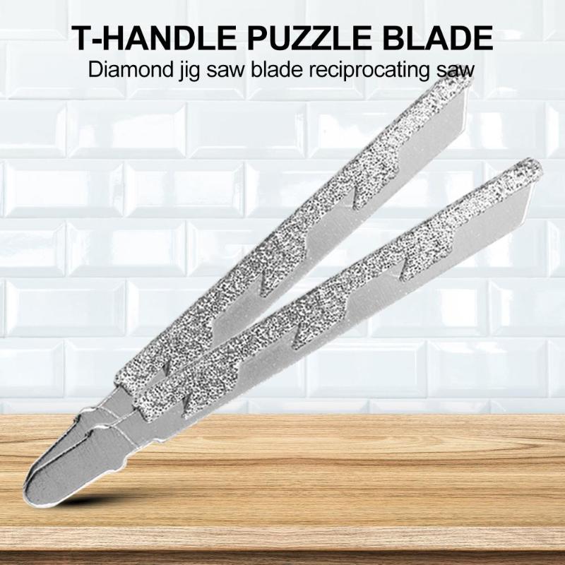 T-shank Diamond Jigsaw Blade for Marble Stone Granite Tile Ceramic Cutting Diamond Jig Saw Blades T-shank Jigsaw Blade Home Tool