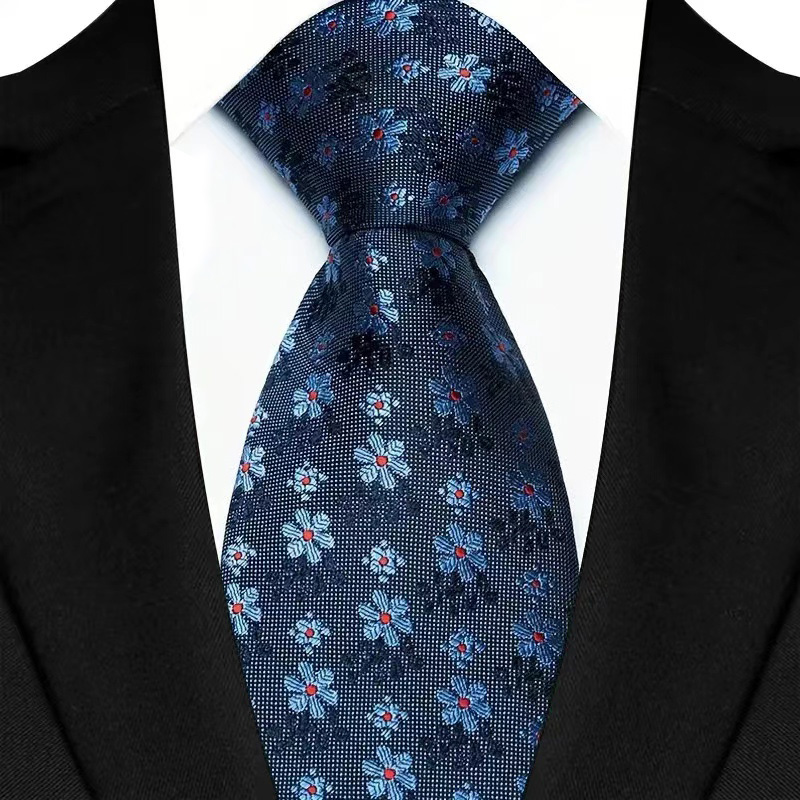 Corbata de lujo de 8CM para hombre, Color azul marino, rayas de puntos, corbata sólida para hombre, novio, corbata tejida de Jacquard para de boda de negocios: Naranja