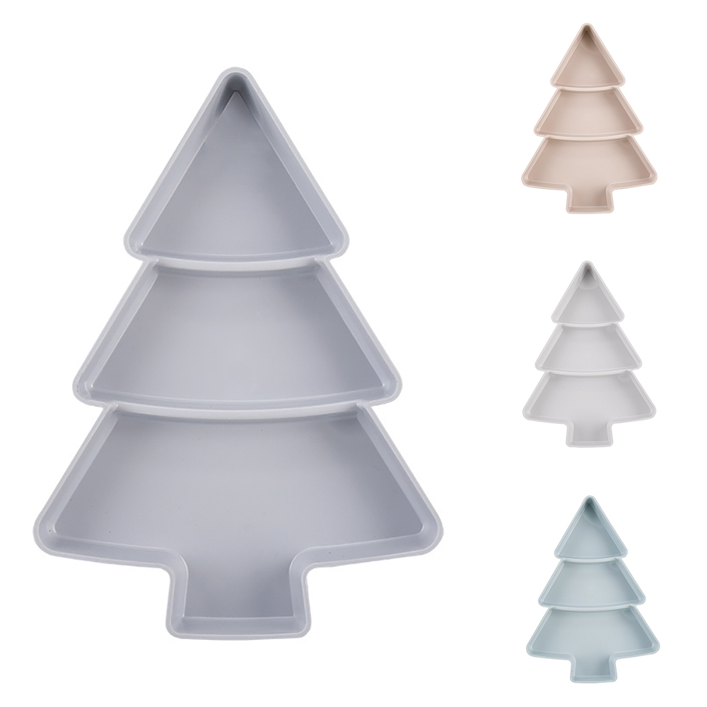 Assiettes en plastique noël bonbons noix graines Fruits | Forme créative de l'arbre de noël Snacks noix graines Fruits secs, plats bol plateau à déjeuner fournitures de cuisine de noël