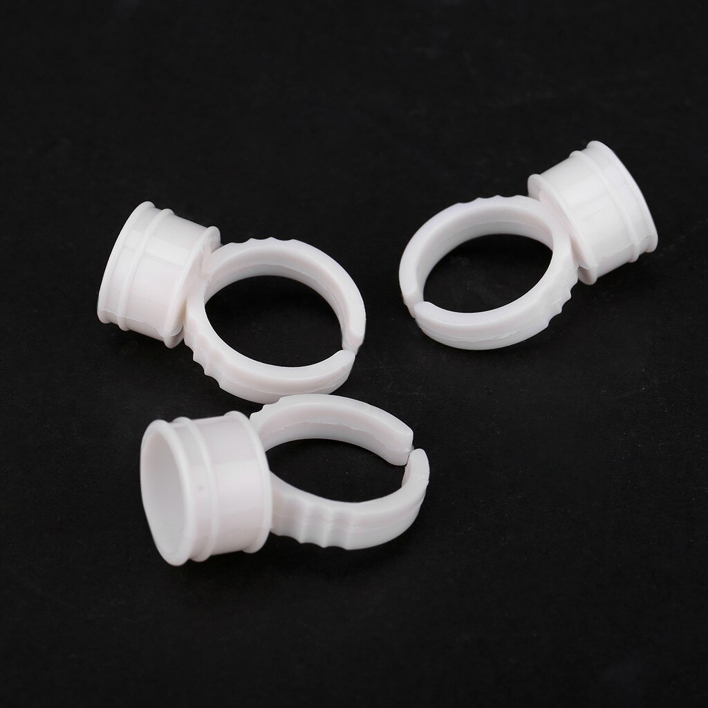 50pc mikrobladede pigmentlimringe tatovering semi permanent makeup øjenbryn farve materiale kop falske øjenvipper lim bakke