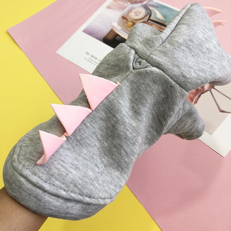 Sweat à capuche en forme de dinosaure pour chien et chat, vêtement d&#39;hiver pour animaux de compagnie, Costume pour petits chiens, Yorkshire Shih Tzu