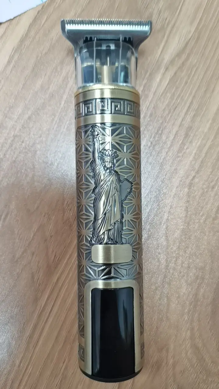 Coiffeur électrique avec affichage numérique LCD, chargement USB, batterie intégrée de grande capacité, longue durée de vie, sculpture, rasoir Bergame, populaire: Rouge