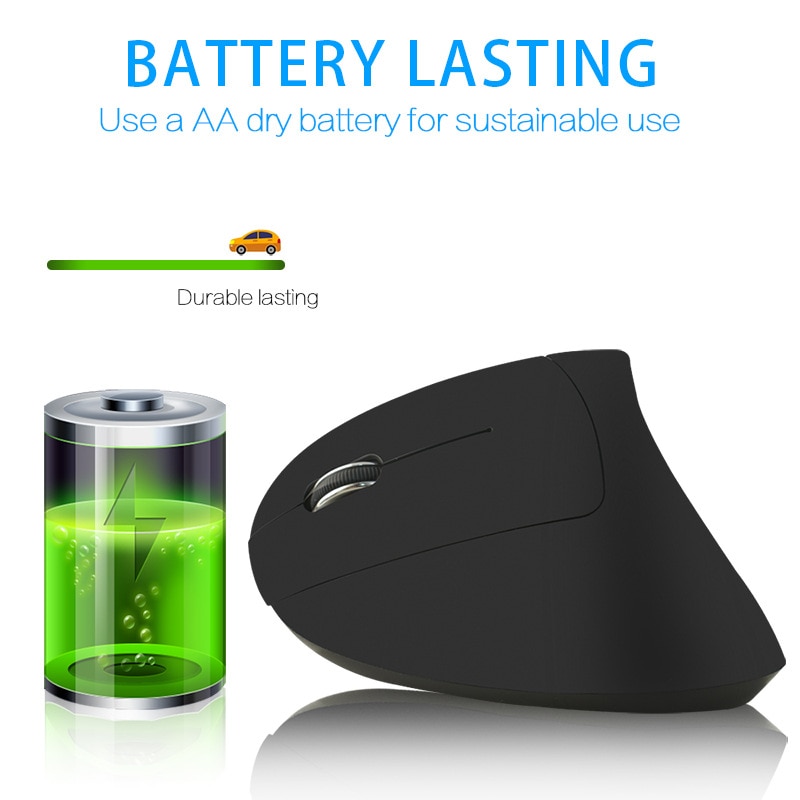 Ergonomic Vertical five-generation Mouse Wireless Left Hand Computer Gaming Mice 5D USB Optical Mouse Gamer Mause For Laptop PC