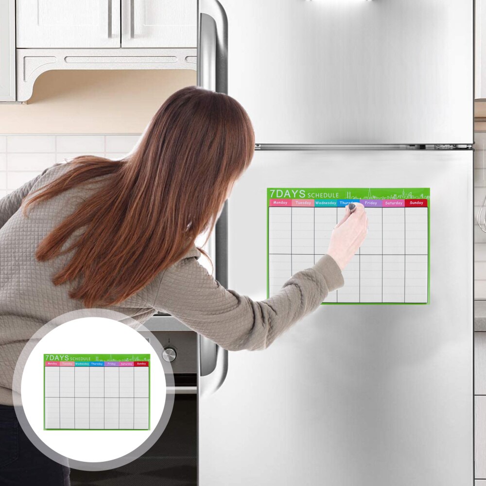 1Pc Magnetic Plan Sticker Erasable Monthly Plan Sticker Useful Schedule Board