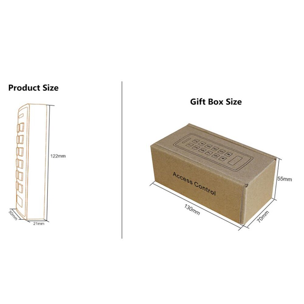 Wiegand-Lector de tarjetas de proximidad, dispositivo de retroiluminación resistente al agua IP66, salida de 26 ~ 37 bits, 125KHz, teclado RFID, Control de acceso, abridor de puerta