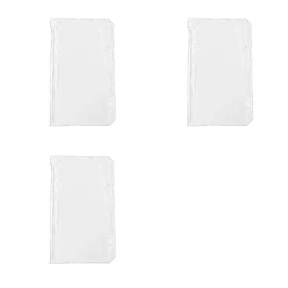 A5/a6/a7 3 pçs solta folha anel binder pasta solta folha saco pasta bolsos convenientes para 6-anel caderno impermeável proteger: 3pcs A6