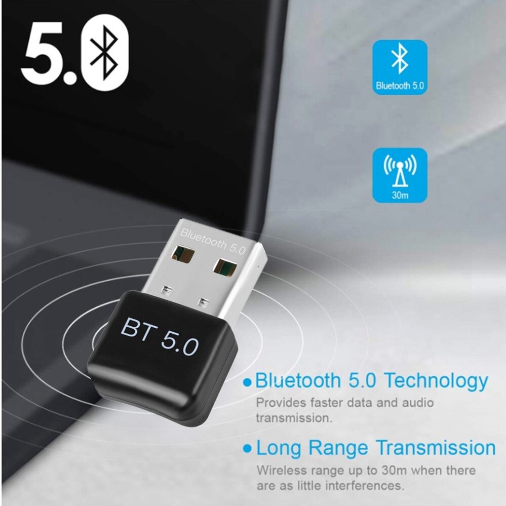 PzzPss Mini Wireless USB Bluetooth 5.0 Adapter Receiver Dongle Low Latency Audio Music Bluthooth 5.0 Transmitter For PC Laptop