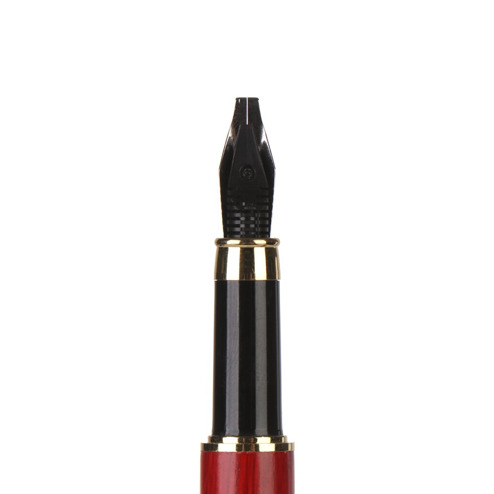 Wooden Fountain Pens Mahogany Pencil Ink Refills Fine Nib Students Stationery Office Medium Nib Signature Stroke Smooth Arri