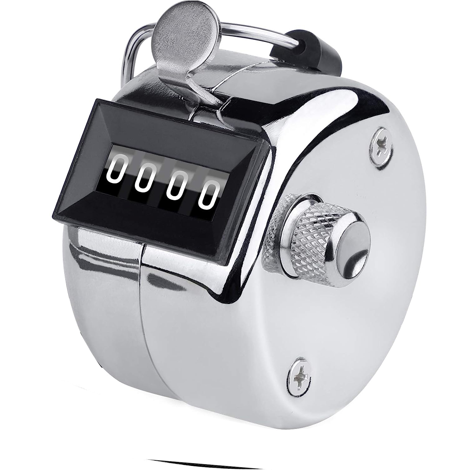 Contador de cuentas de mano de metal Contador de clicker de conteo de números de 4 dígitos, contadores mecánicos manuales Contador de pasos de clic para entrenamiento: Verde militar