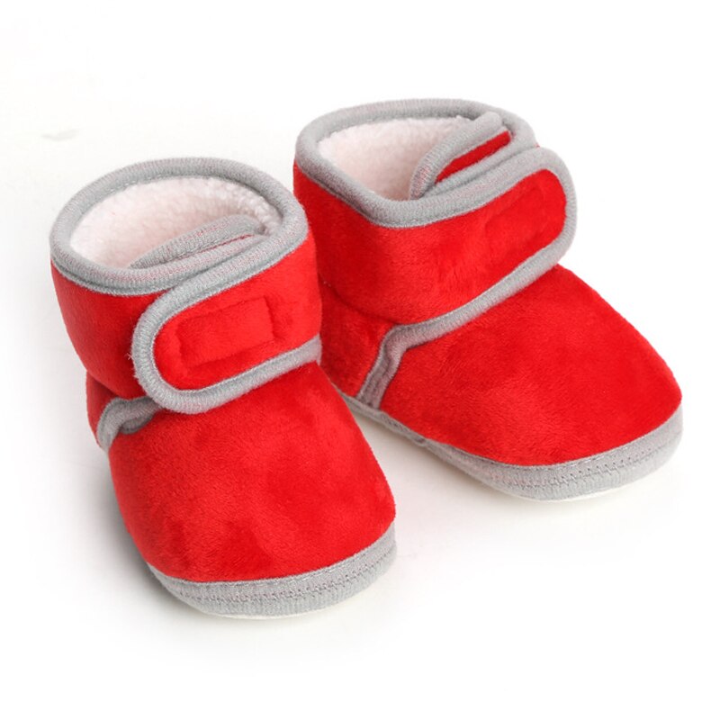 Mode Herfst En Winter Peuter Laarzen Dikke Antislip Warm Baby Laarzen Voor 6-15months Baby: Rood / 6-9 months