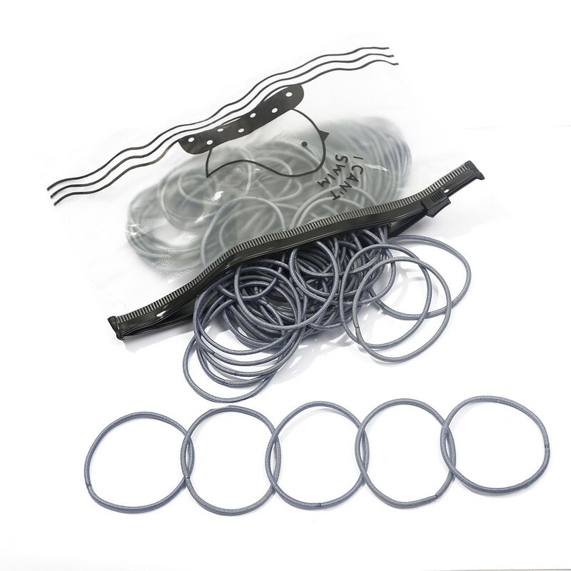 100 pièces/sac fille cheveux anneaux cheveux accessoires queue de cheval en caoutchouc cheveux corde haute élastique cheveux corde Braider tête corde pour les filles: 04