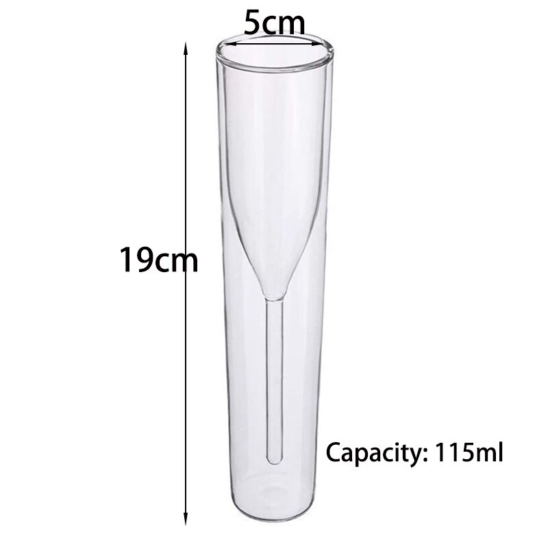 Wine Glass Champagne Glass Double Glass Flute Goblet Sparkling Wine Tulip Cocktail 4-piece Set