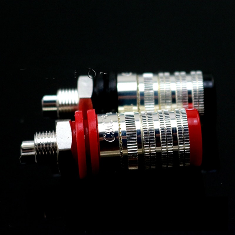 CMC 838S-AG Silver Plated Speaker Terminal Binding post hifi Amplifier CD DVD player speaker teriminal Jack Plug