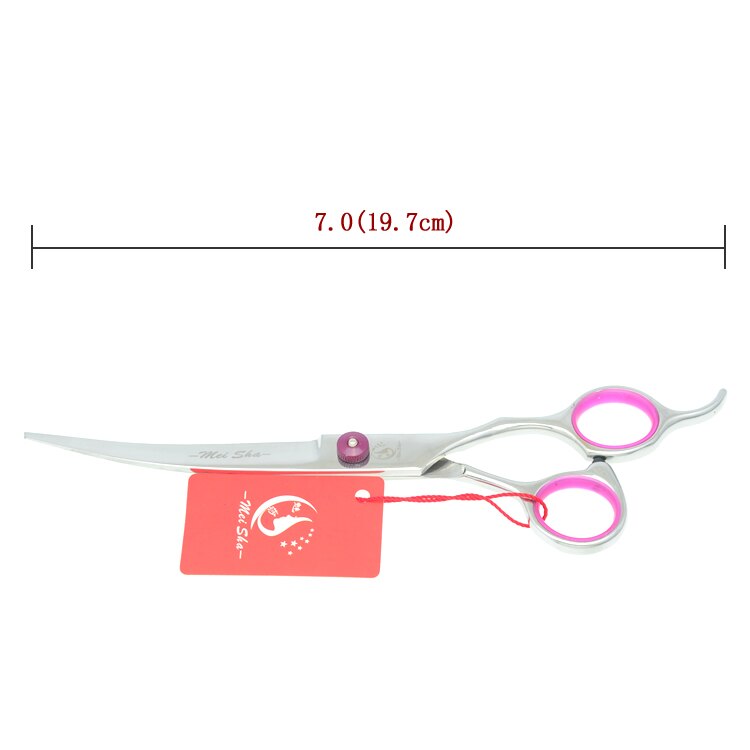 7.0" Stainless Steel Dogs Grooming Scissors Straight Scissor Thinning Shears Up Curved Tesoura Pets Clipper B0007A