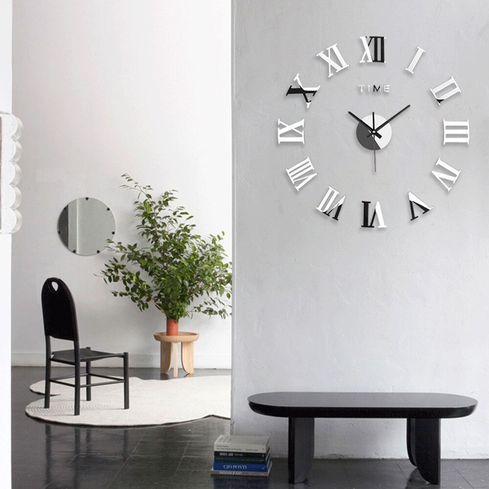 3D DIY Wall Stickers Acrylic Modern Wall Clocks Quartz Clocks Decorative Needles Home Decor Relogio De Parede