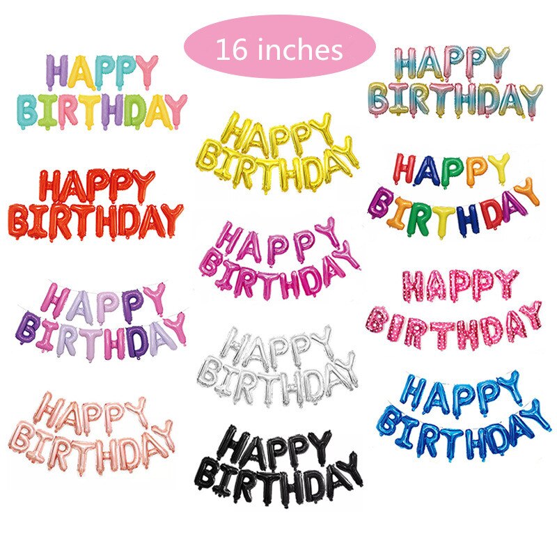 16-inch Geburtstag Paket Ballon Englisch Brief Set Aluminium Ballon geburtstag luftballons geburtstag party dekorationen erwachsene