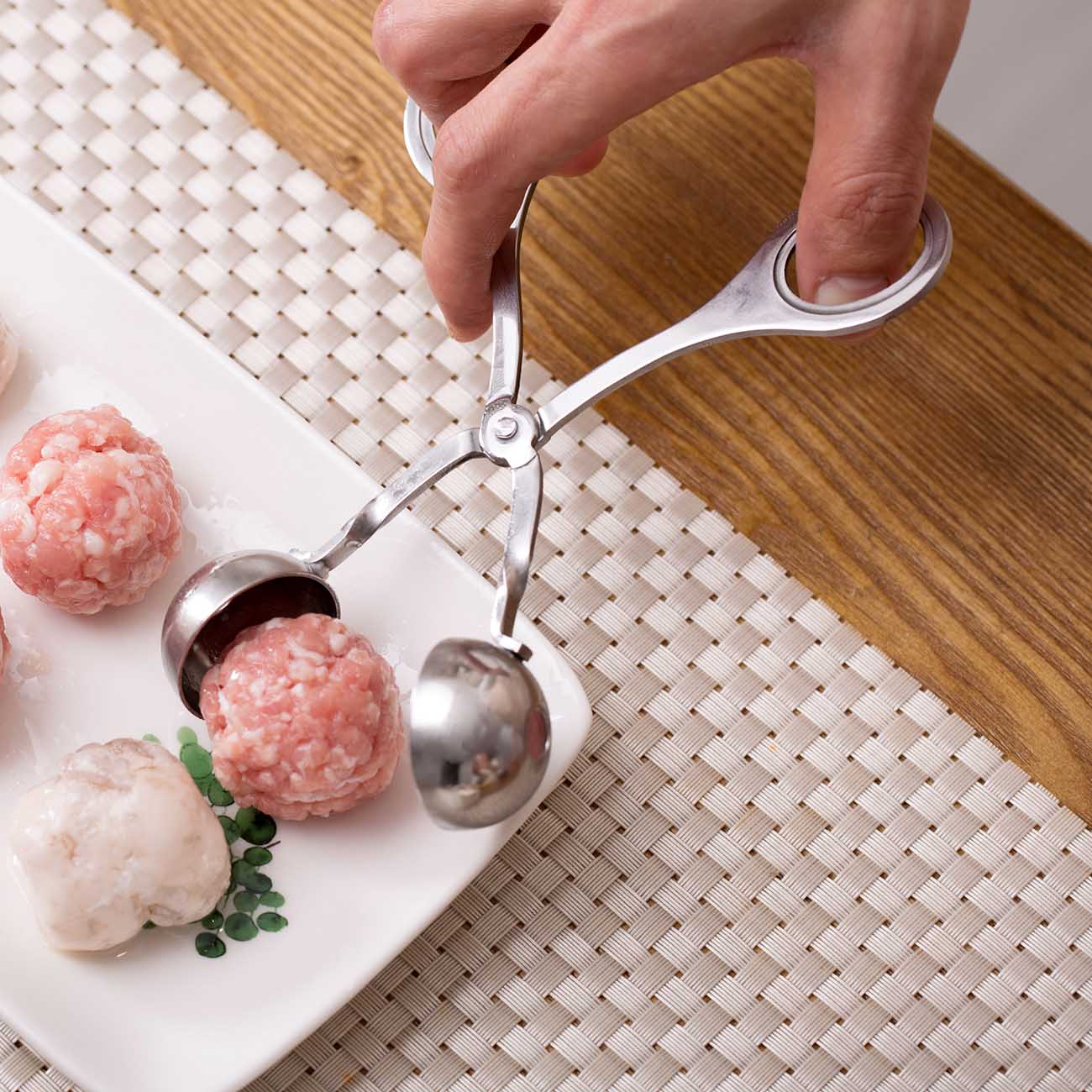 Moule à boulettes de viande en acier inoxydable 3.5/5CM de diamètre, bricolage, viande, riz, ustensiles de cuisine